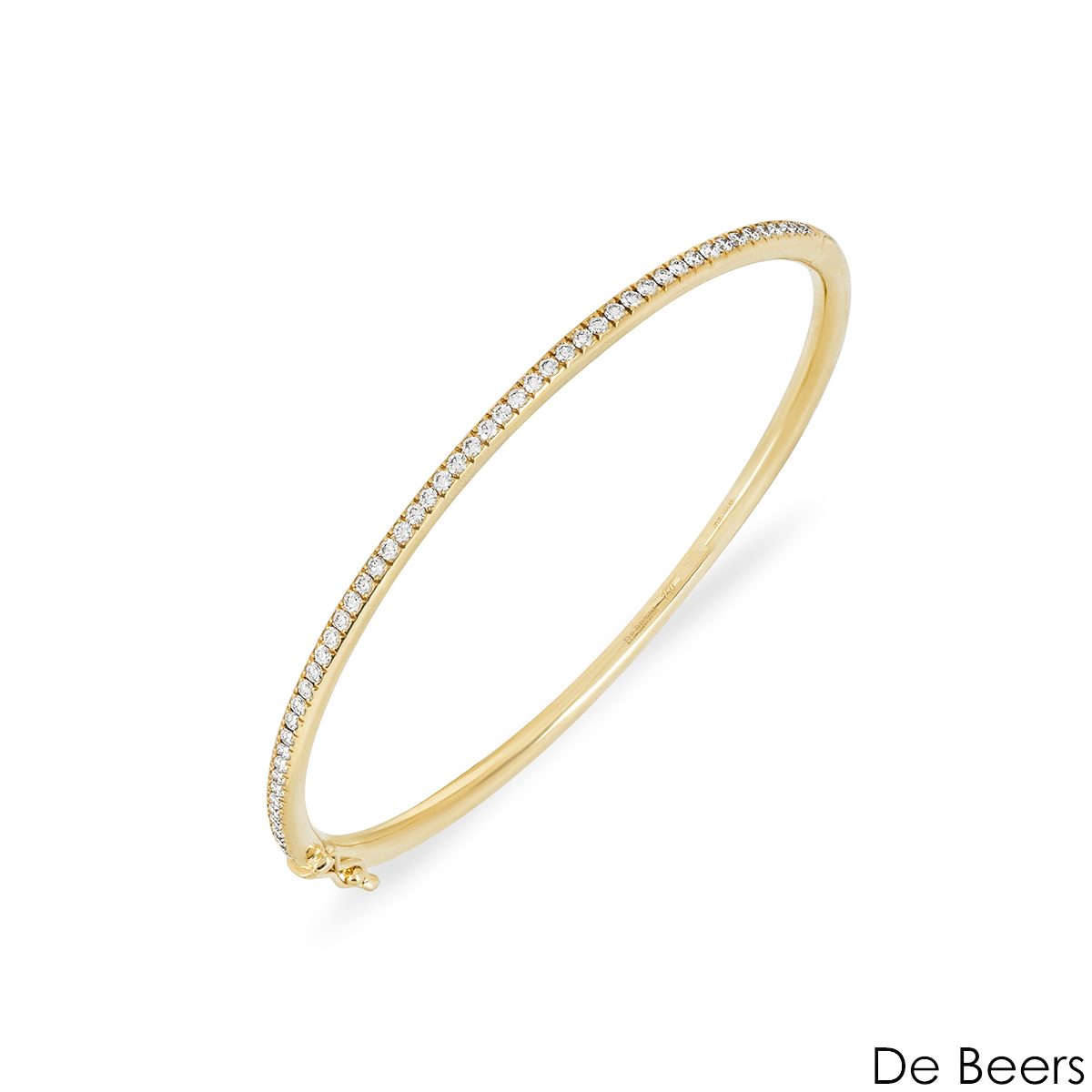 De Beers Yellow Gold Classic Diamond Bangle B102114